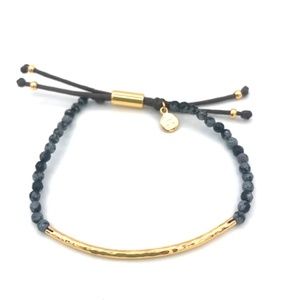 GORJANA Beaded Rope Bracelet with Gold Bar
